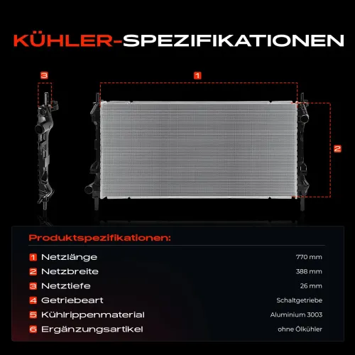 Kühler, Motorkühlung Frankberg 5481FB0042364 Bild Kühler, Motorkühlung Frankberg 5481FB0042364