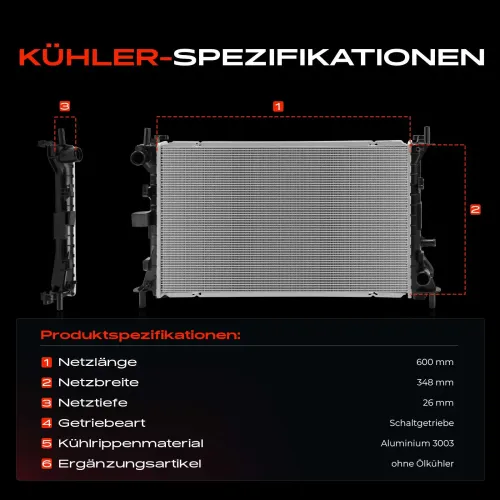 Kühler, Motorkühlung Frankberg 5481FB0042370 Bild Kühler, Motorkühlung Frankberg 5481FB0042370