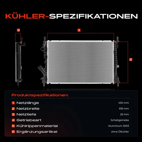 Kühler, Motorkühlung Frankberg 5481FB0042378 Bild Kühler, Motorkühlung Frankberg 5481FB0042378