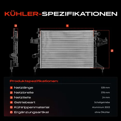 Kühler, Motorkühlung Frankberg 5481FB0042395 Bild Kühler, Motorkühlung Frankberg 5481FB0042395