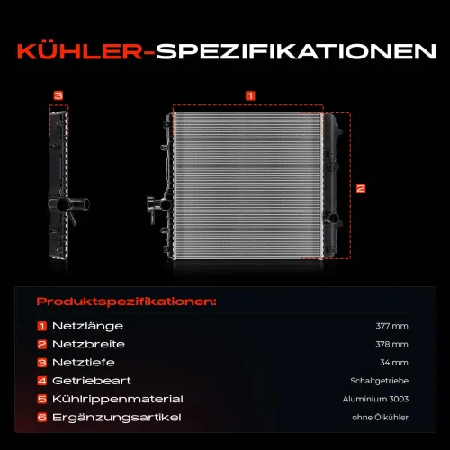 Kühler, Motorkühlung Frankberg 5481FB0042398 Bild Kühler, Motorkühlung Frankberg 5481FB0042398