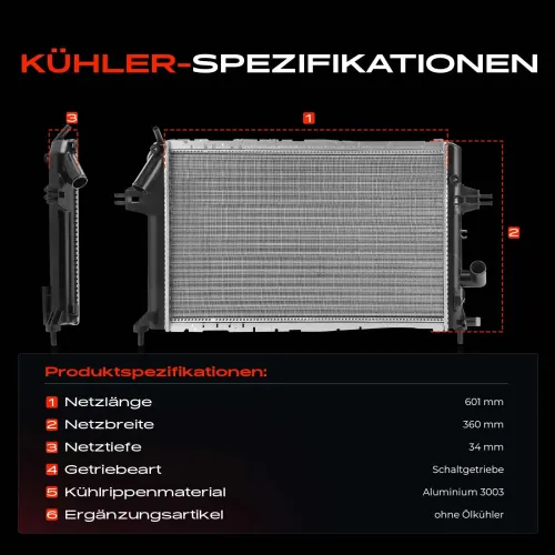 Kühler, Motorkühlung Frankberg 5481FB0042400 Bild Kühler, Motorkühlung Frankberg 5481FB0042400