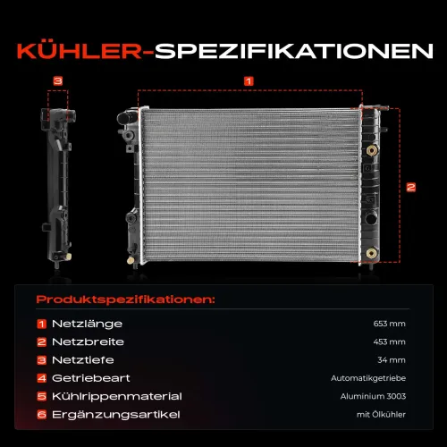Kühler, Motorkühlung Frankberg 5481FB0042406 Bild Kühler, Motorkühlung Frankberg 5481FB0042406