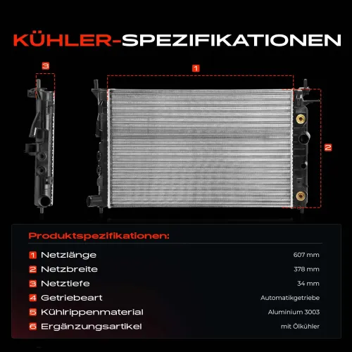 Kühler, Motorkühlung Frankberg 5481FB0042409 Bild Kühler, Motorkühlung Frankberg 5481FB0042409