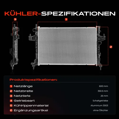 Kühler, Motorkühlung Frankberg 5481FB0042412 Bild Kühler, Motorkühlung Frankberg 5481FB0042412
