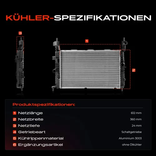 Kühler, Motorkühlung Frankberg 5481FB0042414 Bild Kühler, Motorkühlung Frankberg 5481FB0042414