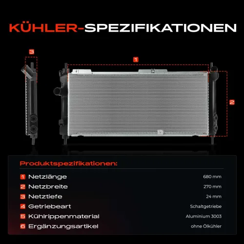 Kühler, Motorkühlung Frankberg 5481FB0042423 Bild Kühler, Motorkühlung Frankberg 5481FB0042423
