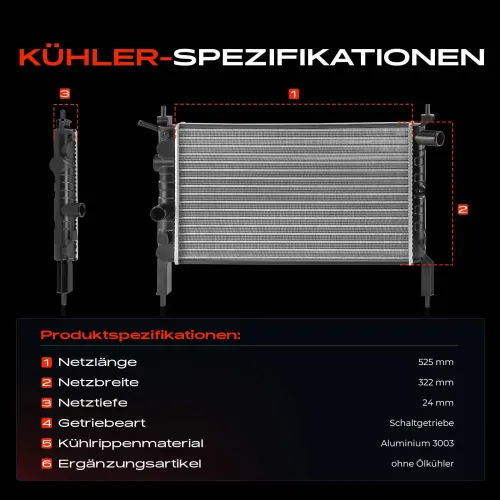 Kühler, Motorkühlung Frankberg 5481FB0042424 Bild Kühler, Motorkühlung Frankberg 5481FB0042424