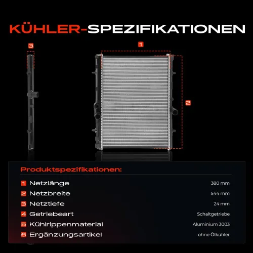 Kühler, Motorkühlung Frankberg 5481FB0042436 Bild Kühler, Motorkühlung Frankberg 5481FB0042436