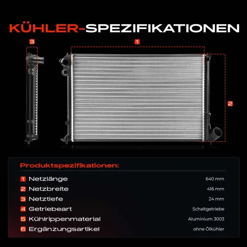 Kühler, Motorkühlung Frankberg 5481FB0042445 Bild Kühler, Motorkühlung Frankberg 5481FB0042445