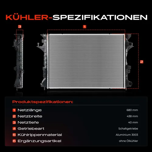 Kühler, Motorkühlung Frankberg 5481FB0042449 Bild Kühler, Motorkühlung Frankberg 5481FB0042449