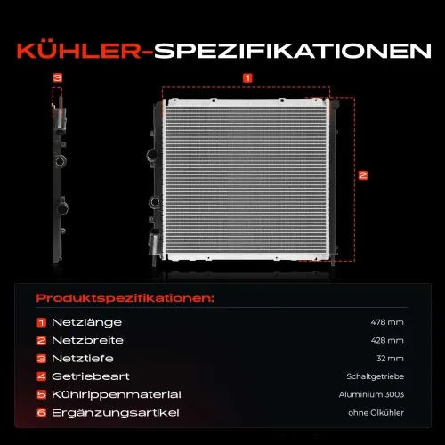 Kühler, Motorkühlung Frankberg 5481FB0042454 Bild Kühler, Motorkühlung Frankberg 5481FB0042454