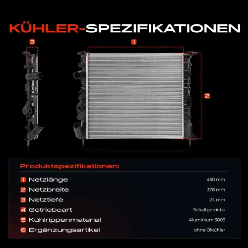 Kühler, Motorkühlung Frankberg 5481FB0042457 Bild Kühler, Motorkühlung Frankberg 5481FB0042457