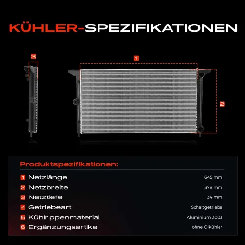 Kühler, Motorkühlung Frankberg 5481FB0042462 Bild Kühler, Motorkühlung Frankberg 5481FB0042462