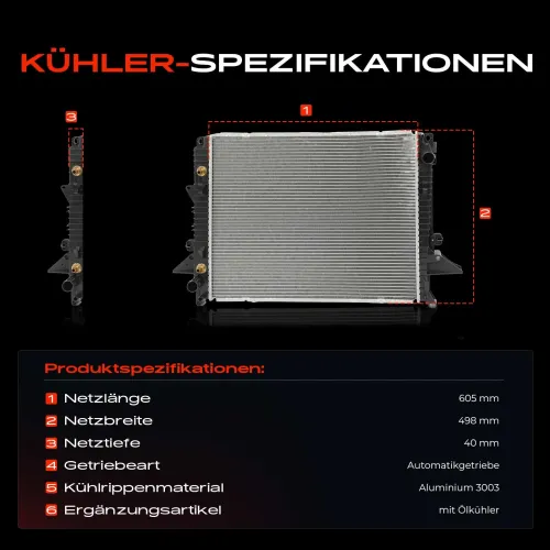 Kühler, Motorkühlung Frankberg 5481FB0042464 Bild Kühler, Motorkühlung Frankberg 5481FB0042464
