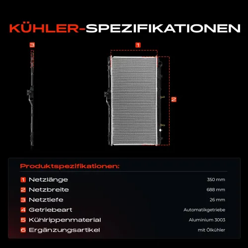 Kühler, Motorkühlung Frankberg 5481FB0042471 Bild Kühler, Motorkühlung Frankberg 5481FB0042471