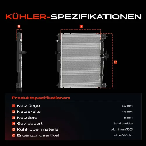 Kühler, Motorkühlung Frankberg 5481FB0042472 Bild Kühler, Motorkühlung Frankberg 5481FB0042472