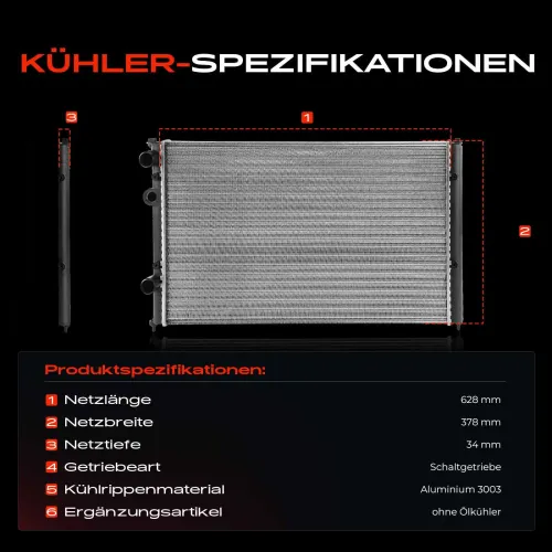Kühler, Motorkühlung Frankberg 5481FB0042486 Bild Kühler, Motorkühlung Frankberg 5481FB0042486