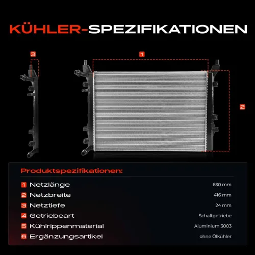 Kühler, Motorkühlung Frankberg 5481FB0042492 Bild Kühler, Motorkühlung Frankberg 5481FB0042492