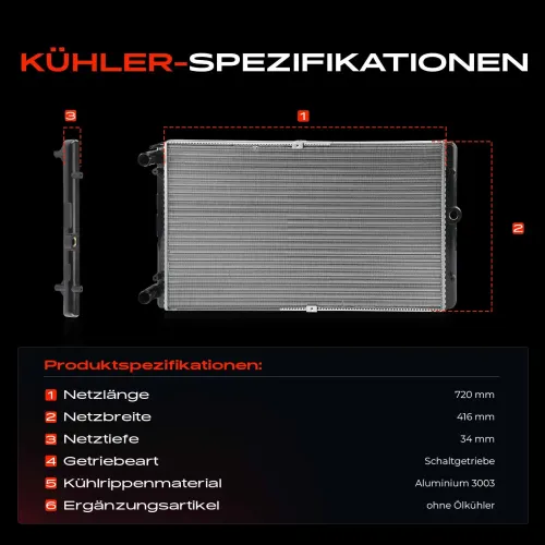 Kühler, Motorkühlung Frankberg 5481FB0042495 Bild Kühler, Motorkühlung Frankberg 5481FB0042495