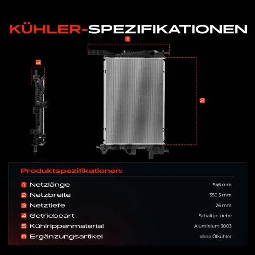 Kühler, Motorkühlung Frankberg 5481FB0042513 Bild Kühler, Motorkühlung Frankberg 5481FB0042513