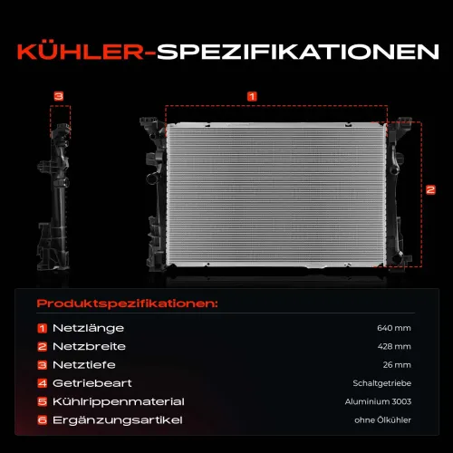 Kühler, Motorkühlung Frankberg 5481FB0042518 Bild Kühler, Motorkühlung Frankberg 5481FB0042518