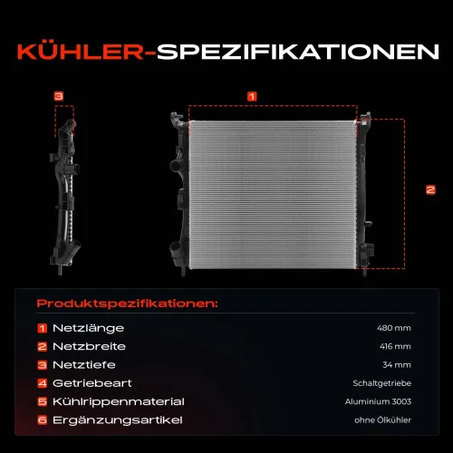 Kühler, Motorkühlung Frankberg 5481FB0042519 Bild Kühler, Motorkühlung Frankberg 5481FB0042519