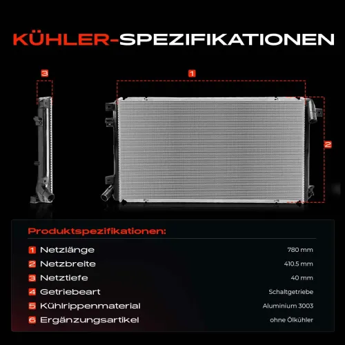 Kühler, Motorkühlung Frankberg 5481FB0042521 Bild Kühler, Motorkühlung Frankberg 5481FB0042521
