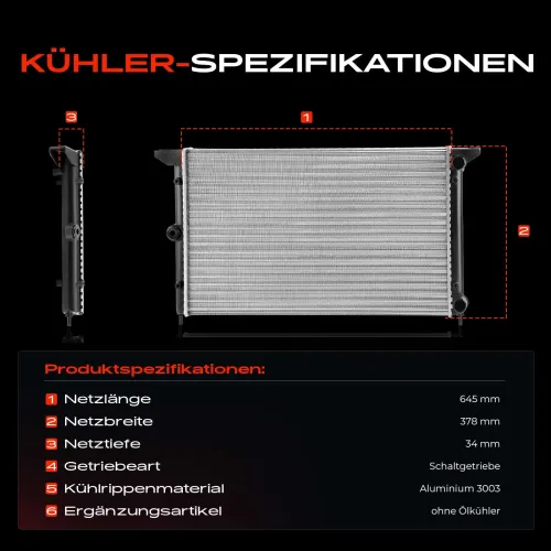 Kühler, Motorkühlung Frankberg 5481FB0042526 Bild Kühler, Motorkühlung Frankberg 5481FB0042526