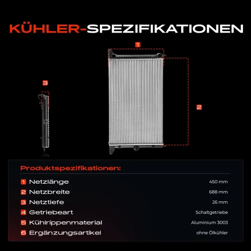 Kühler, Motorkühlung Frankberg 5481FB0042527 Bild Kühler, Motorkühlung Frankberg 5481FB0042527
