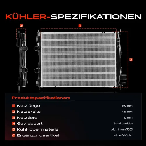 Kühler, Motorkühlung Frankberg 5481FB0042528 Bild Kühler, Motorkühlung Frankberg 5481FB0042528