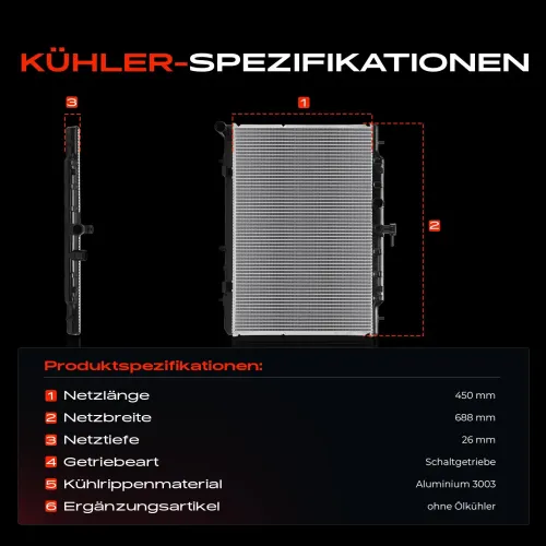 Kühler, Motorkühlung Frankberg 5481FB0042529 Bild Kühler, Motorkühlung Frankberg 5481FB0042529