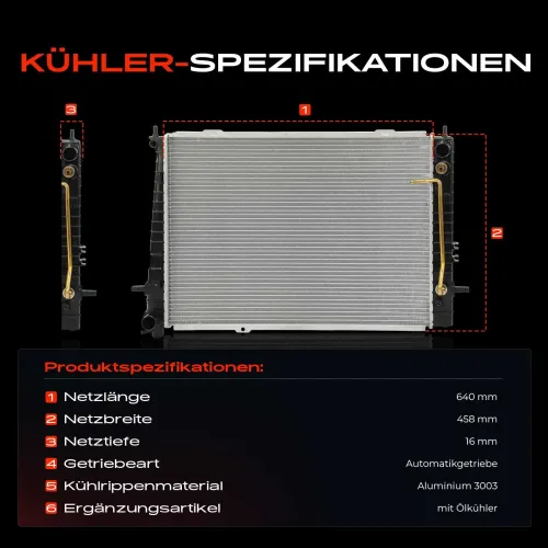 Kühler, Motorkühlung Frankberg 5481FB0042532 Bild Kühler, Motorkühlung Frankberg 5481FB0042532