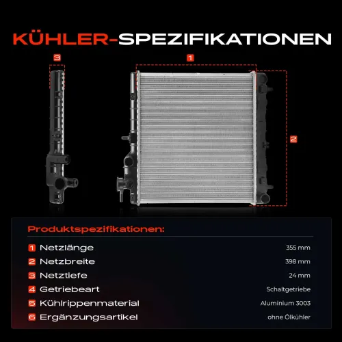 Kühler, Motorkühlung Frankberg 5481FB0042534 Bild Kühler, Motorkühlung Frankberg 5481FB0042534