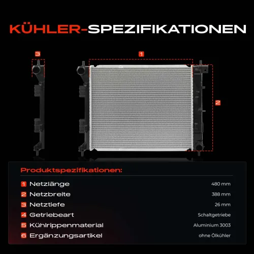 Kühler, Motorkühlung Frankberg 5481FB0042542 Bild Kühler, Motorkühlung Frankberg 5481FB0042542