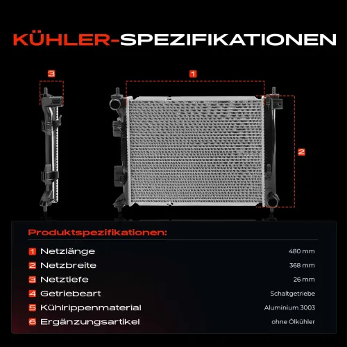 Kühler, Motorkühlung Frankberg 5481FB0042544 Bild Kühler, Motorkühlung Frankberg 5481FB0042544