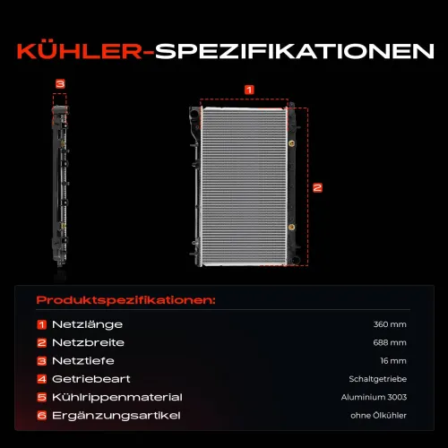 Kühler, Motorkühlung Frankberg 5481FB0042547 Bild Kühler, Motorkühlung Frankberg 5481FB0042547
