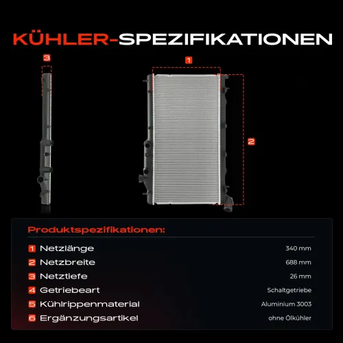 Kühler, Motorkühlung Frankberg 5481FB0042548 Bild Kühler, Motorkühlung Frankberg 5481FB0042548