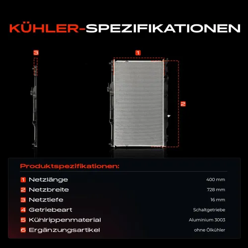 Kühler, Motorkühlung Frankberg 5481FB0042549 Bild Kühler, Motorkühlung Frankberg 5481FB0042549