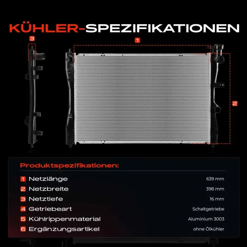 Kühler, Motorkühlung Frankberg 5481FB0042550 Bild Kühler, Motorkühlung Frankberg 5481FB0042550