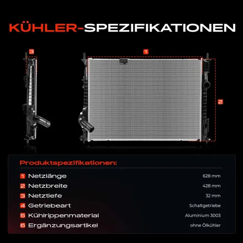 Kühler, Motorkühlung Frankberg 5481FB0042556 Bild Kühler, Motorkühlung Frankberg 5481FB0042556
