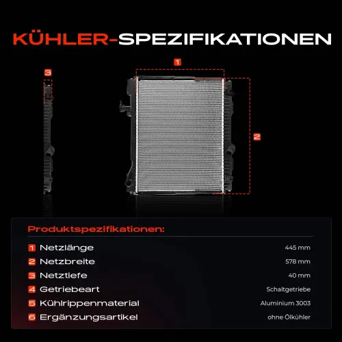 Kühler, Motorkühlung Frankberg 5481FB0042559 Bild Kühler, Motorkühlung Frankberg 5481FB0042559