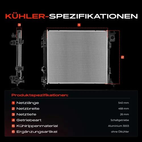 Kühler, Motorkühlung Frankberg 5481FB0042562 Bild Kühler, Motorkühlung Frankberg 5481FB0042562