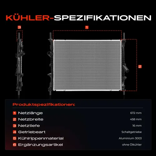 Kühler, Motorkühlung Frankberg 5481FB0042574 Bild Kühler, Motorkühlung Frankberg 5481FB0042574