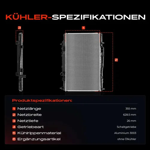 Kühler, Motorkühlung Frankberg 5481FB0042576 Bild Kühler, Motorkühlung Frankberg 5481FB0042576