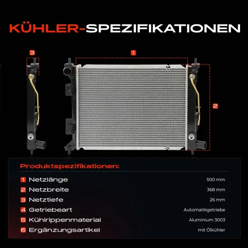 Kühler, Motorkühlung Frankberg 5481FB0042590 Bild Kühler, Motorkühlung Frankberg 5481FB0042590