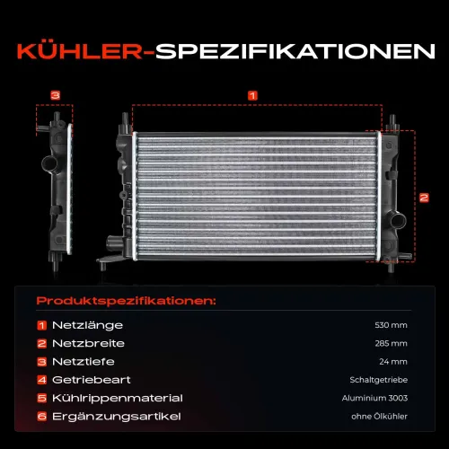 Kühler, Motorkühlung Frankberg 5481FB0042595 Bild Kühler, Motorkühlung Frankberg 5481FB0042595