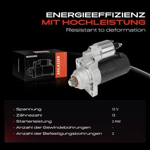 Starter 12 V 1,7 kW Frankberg 5481FB0042873 Bild Starter 12 V 1,7 kW Frankberg 5481FB0042873