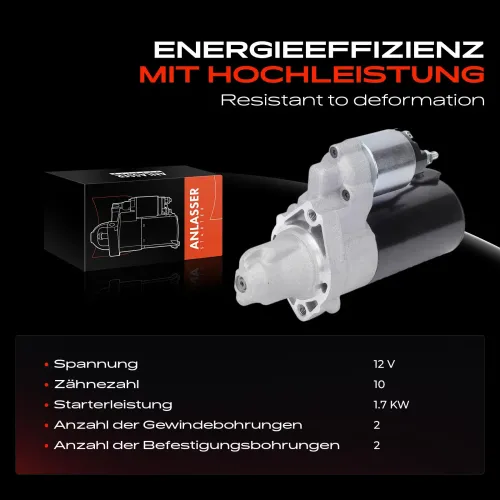 Starter 12 V 1,7 kW Frankberg 5481FB0042906 Bild Starter 12 V 1,7 kW Frankberg 5481FB0042906