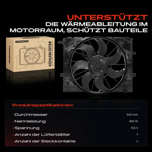 Lüfter, Motorkühlung 13,5 V Frankberg 5481FB0043357 Bild Lüfter, Motorkühlung 13,5 V Frankberg 5481FB0043357
